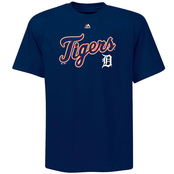 MLB Men Detroit Tigers Majestic Big  Tall Warning Track TShirt  Navy-0